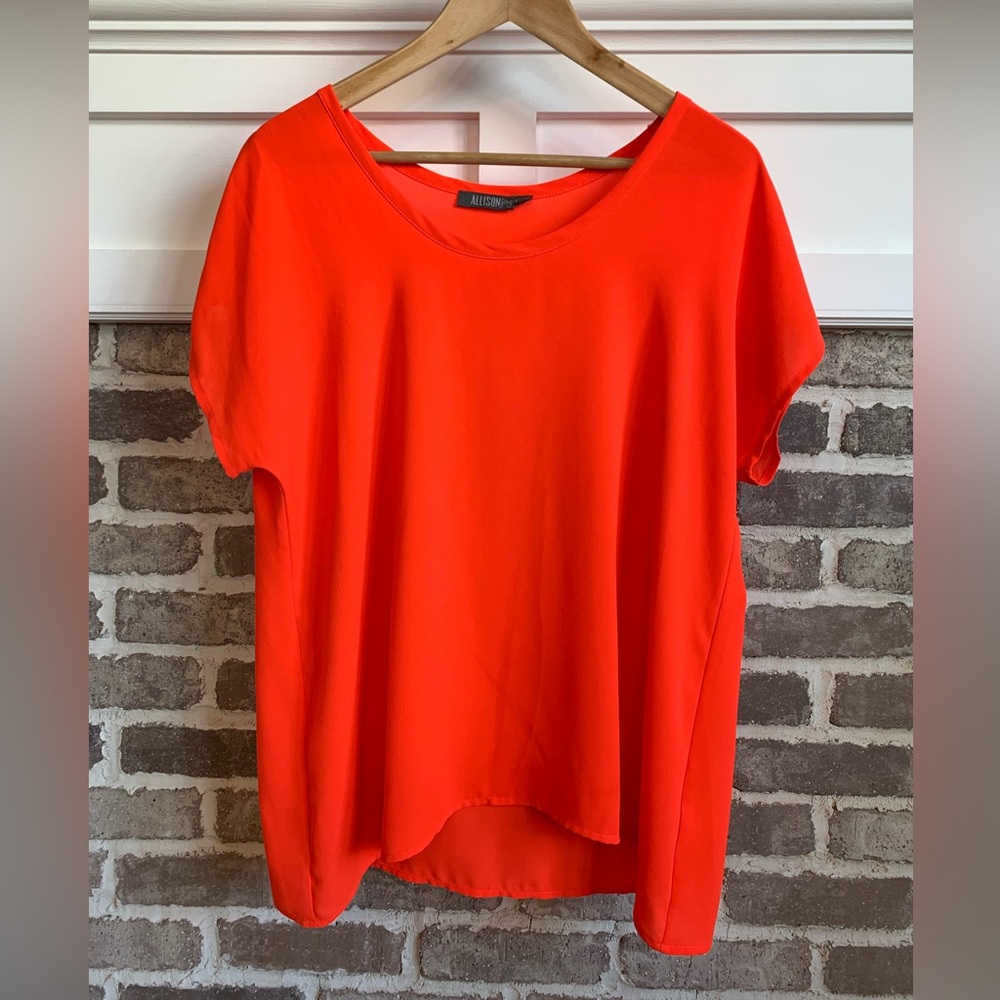 ALLISON JOY FOR EVEREVE CHIFFON LIGHTWEIGHT FLOWY BLOUSE | SIZE M
